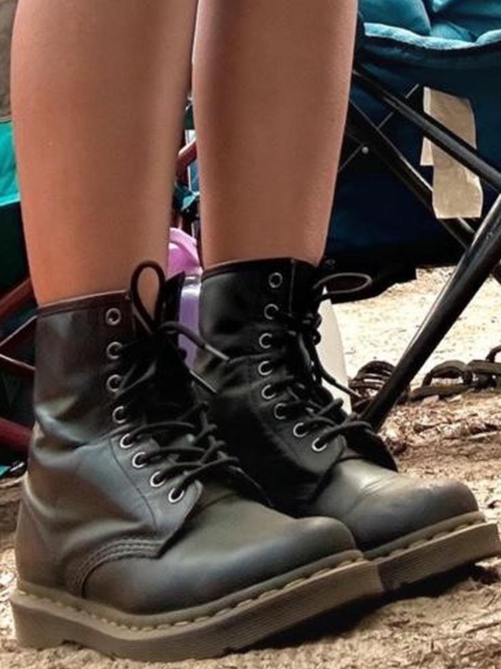 Dr Martens Black Lace-Up Women's Combat Boots